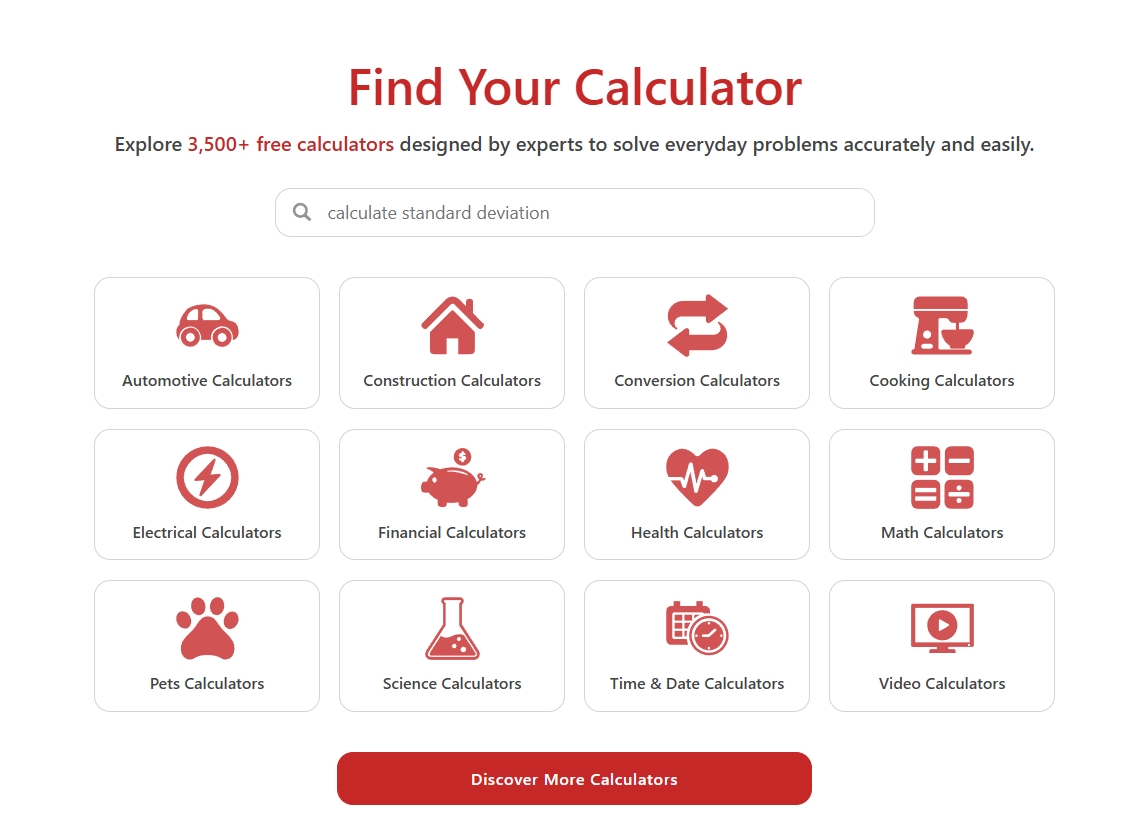 Inch Calculator 官网首页截图